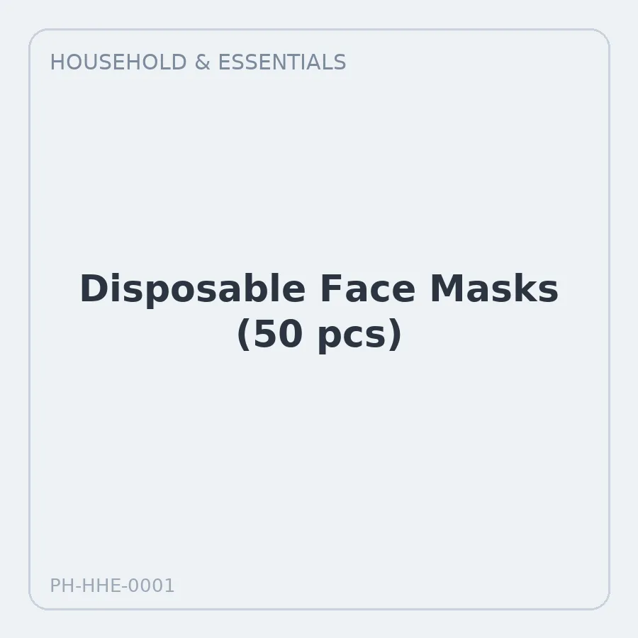 Disposable Face Masks (50 pcs)